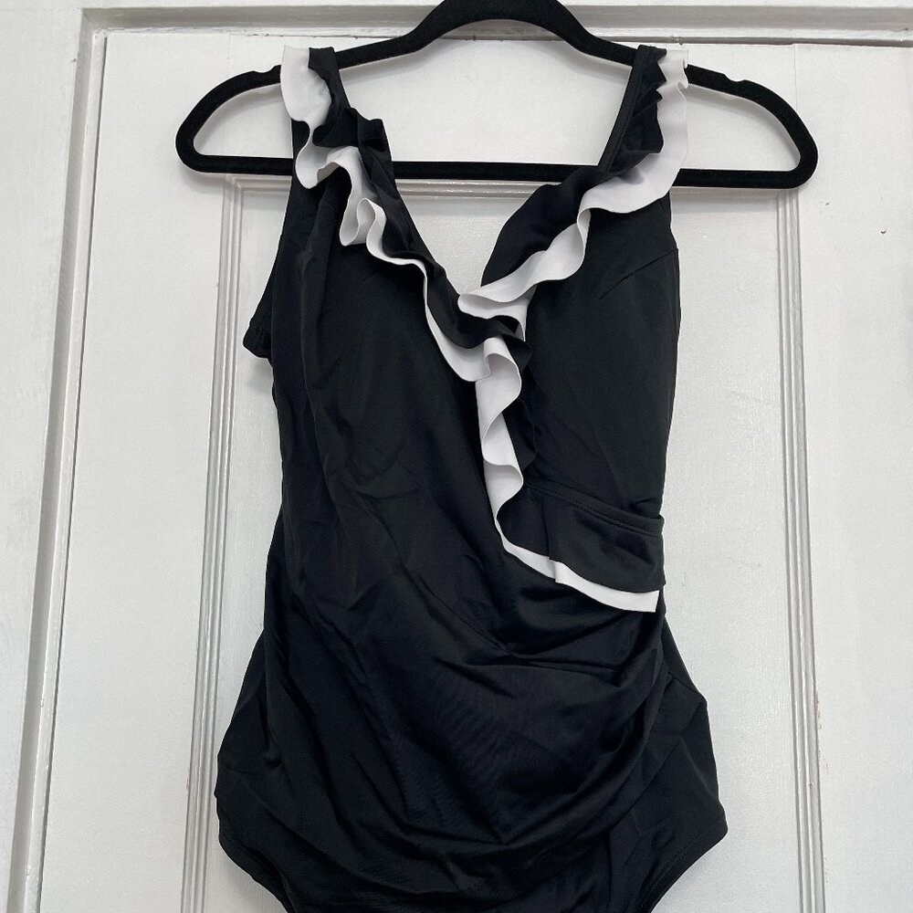 Longitude Women’s One Piece Swimsuit 18W Plus Size Slimming Tummy Control